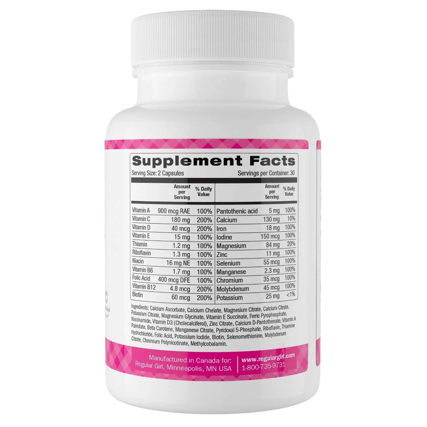 Regular Girl, Women's Multivitamin, 60 Capsules - dailyvitalstore