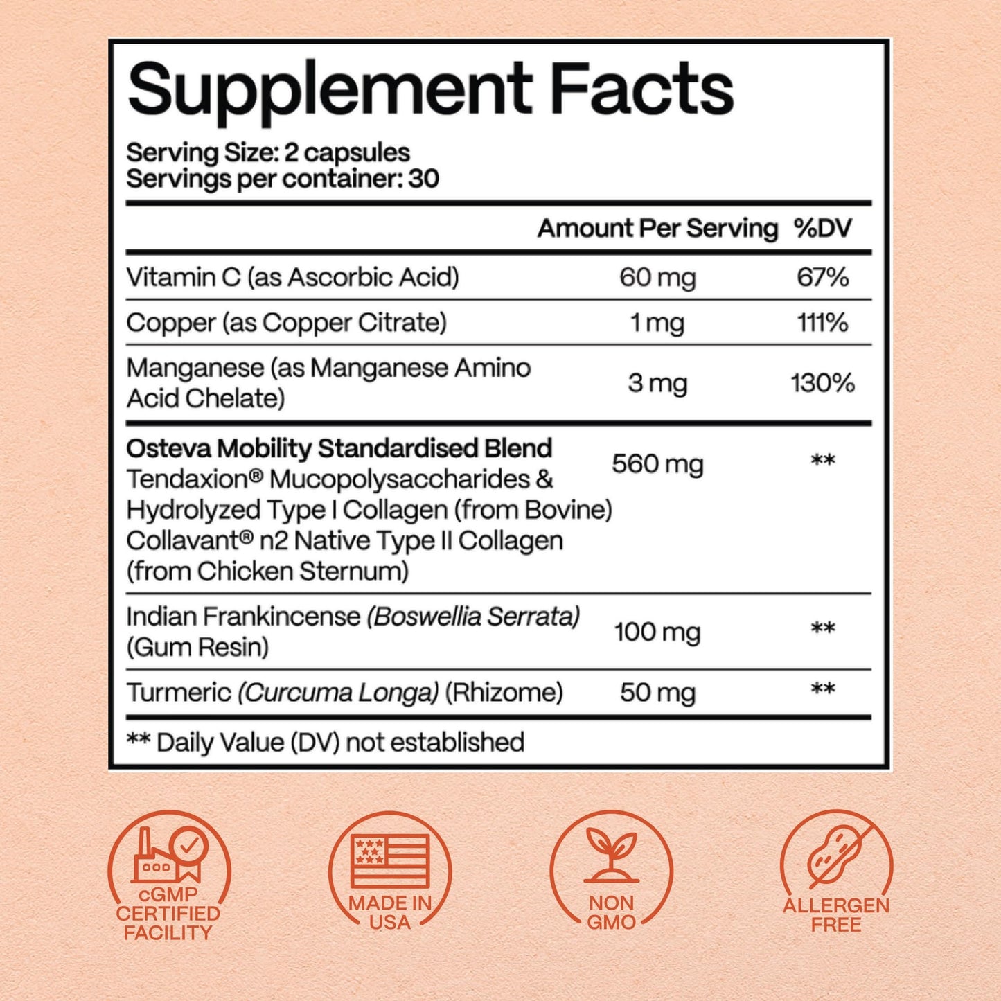 Rejuveen Osteva Joint Support Supplement for Women | High Potency Collagen, Turmeric, Boswellia | for Flexible Cartilage & Tendons, Resilient Knees & Hip, Improved Mobility | Non-GMO, 60 Ct - dailyvitalstore