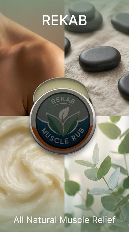 REKAB MUSCLE RUB, Neuropathy Cream, Arthritis Reliever, Knee Relief Balm for Adults, Natural Soothing Formula for Arthritis Sufferers, Joint Relief Cream, Total Relief, Joint & Muscle Therapy - dailyvitalstore