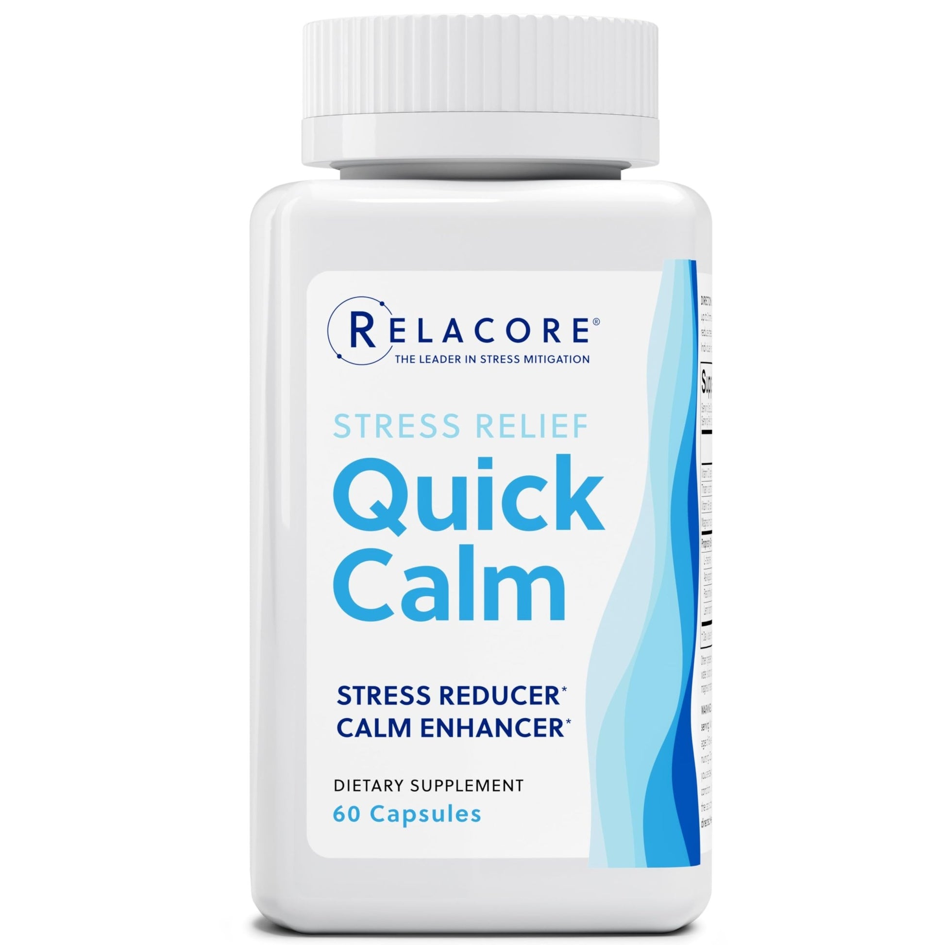 Relacore Quick Calm Mood Support Supplement with Ashwagandha, L-Theanine, Rapid Stress Relief and Relaxation – Cortisol Supplement - 60 ct - dailyvitalstore