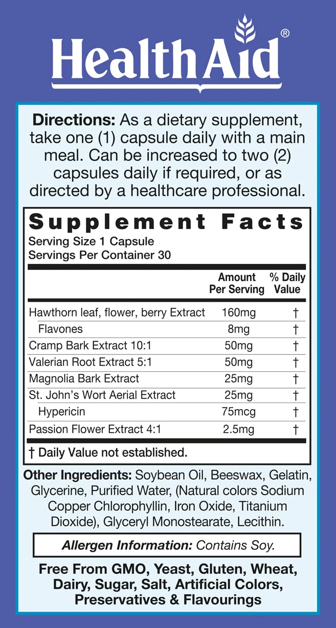 RelaxEase, Herbal Blend to Support Harmony and Tranquility, Once Daily, 30 ct, Helps Promote Health and Relaxation - dailyvitalstore