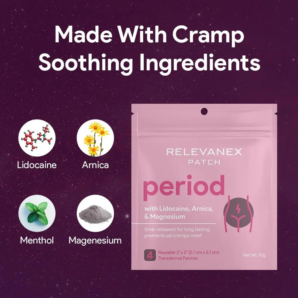 Relevenex Transdermal Patches for Women – Menstrual Cycle Comfort & Support – Gentle & Convenient – Designed for Everyday Ease - dailyvitalstore