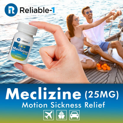 Reliable-1 Laboratories Meclizine HCL 25mg 100 Tablets (1 Bottle) - dailyvitalstore