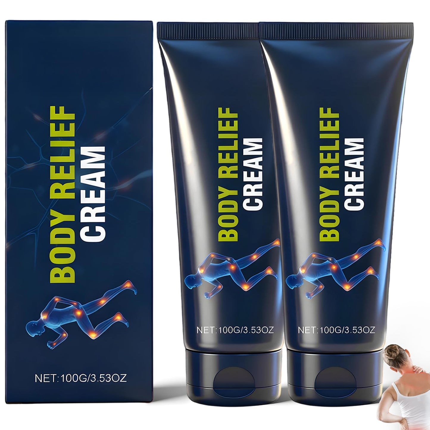 Relief Cream, Suitable for feet, Hands, Legs, Muscles, Joints and Waist, Mild & All Natural (2PCS) - dailyvitalstore
