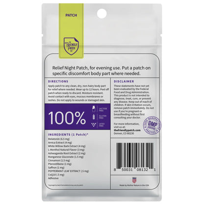 Relief Day & Night Patch Bundle - Arnica, White Willow Bark, Melatonin, Ashwagandha, Saffron & Peppermint for Soreness, Discomfort & Sleep Support for Women and Men - 16 Plant-Powered Patches - dailyvitalstore