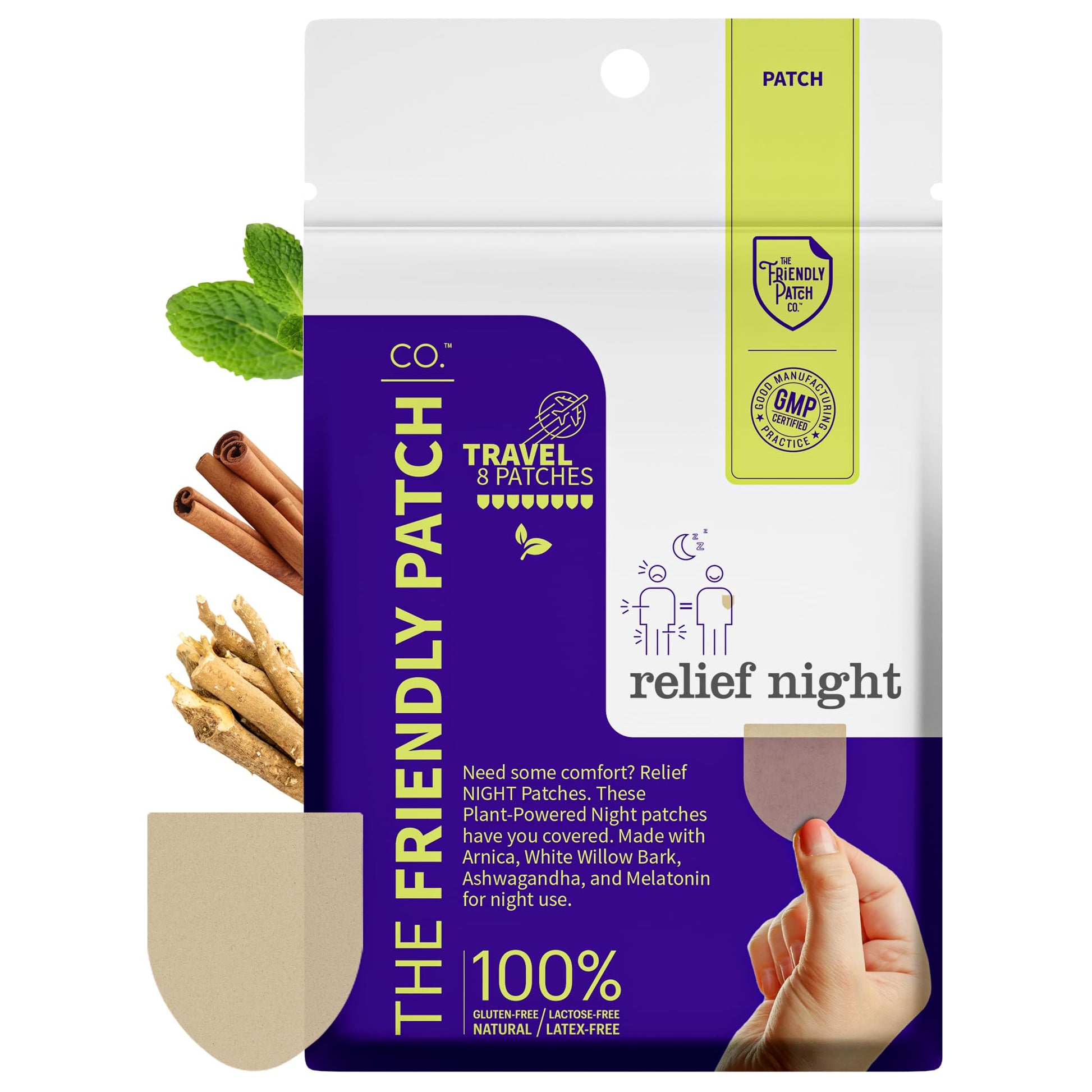 Relief Day & Night Patch Bundle - Arnica, White Willow Bark, Melatonin, Ashwagandha, Saffron & Peppermint for Soreness, Discomfort & Sleep Support for Women and Men - 16 Plant-Powered Patches - dailyvitalstore