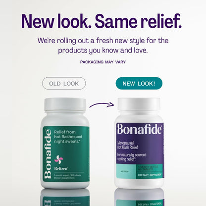 Relizen by Bonafide. Relief from Menopausal Hot Flashes & Night Sweats. — 1-Month Supply (60 Tablets) - dailyvitalstore