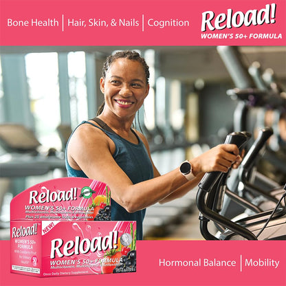 Reload! Women’s 50+ Multivitamin, Multimineral & Antioxidant – with Resveratrol, Acai, Lutein, Cranberry, Pomegranate & 25 Fruits & Vegetables – Once Daily Tablets – 30 Count - dailyvitalstore