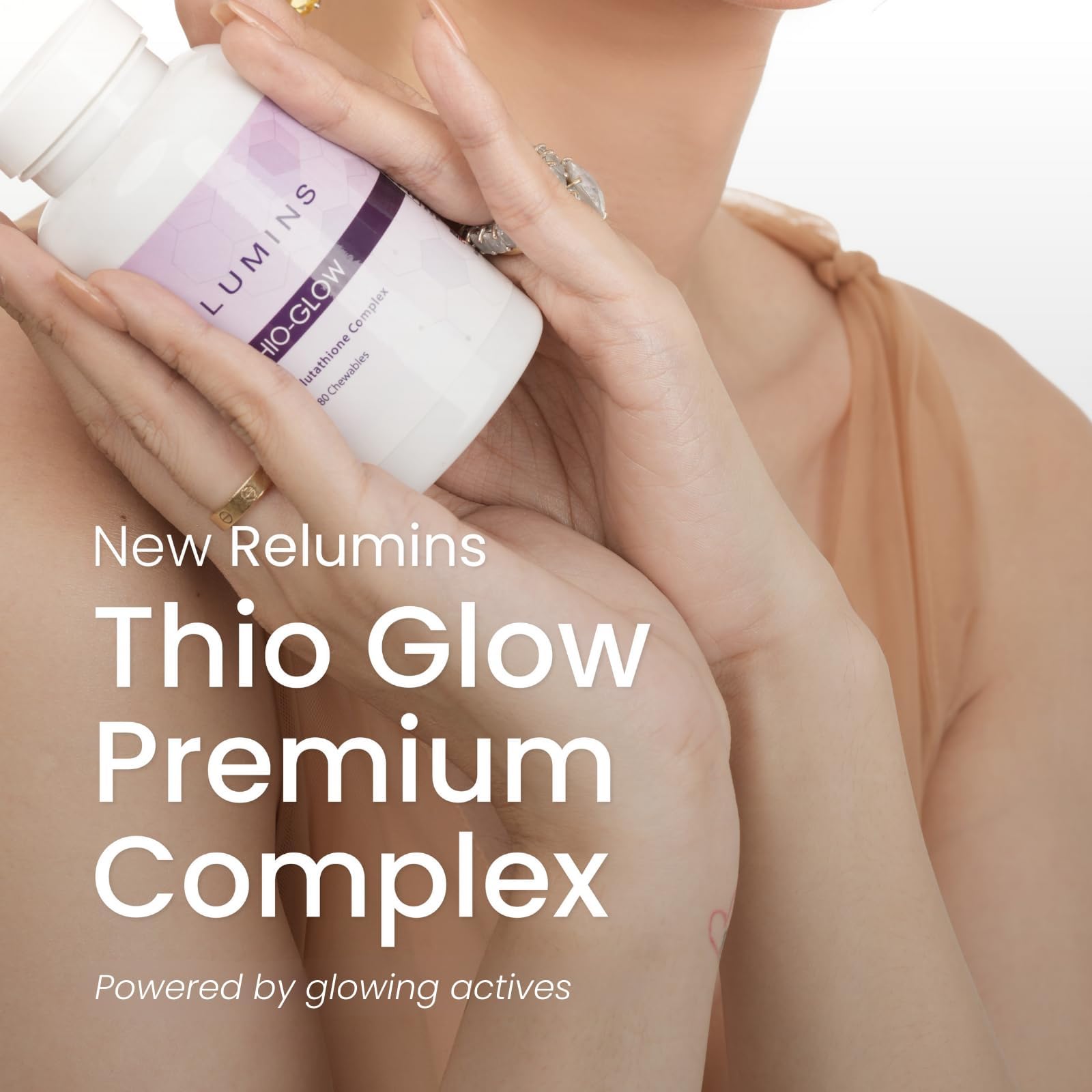Relumins Thio-Glow Chewable Sublingual Glutathione Complex with Biotin, VIT C & E, Plus Grapeseed Polyphenols – 330mg Gluta Per Serving – 4X Effective, Ultimate Wellness Gift for Moms x 3 Bots - dailyvitalstore