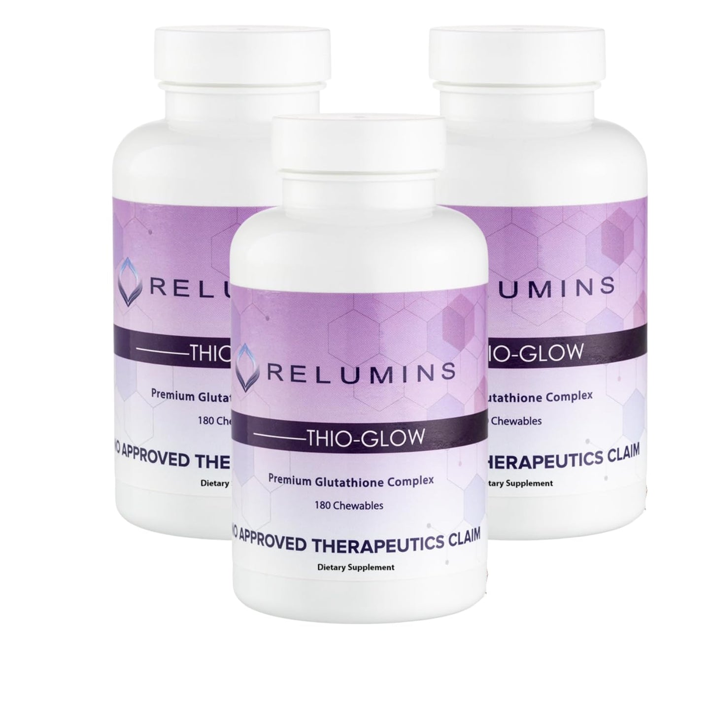 Relumins Thio-Glow Chewable Sublingual Glutathione Complex with Biotin, VIT C & E, Plus Grapeseed Polyphenols – 330mg Gluta Per Serving – 4X Effective, Ultimate Wellness Gift for Moms x 3 Bots - dailyvitalstore
