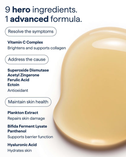 Remedy for Daily Defense | 15% Vitamin C Complex Brightening Serum | Stabilized Vitamin C with Next-Gen Antioxidants, Ferulic Acid, Ectoin - dailyvitalstore