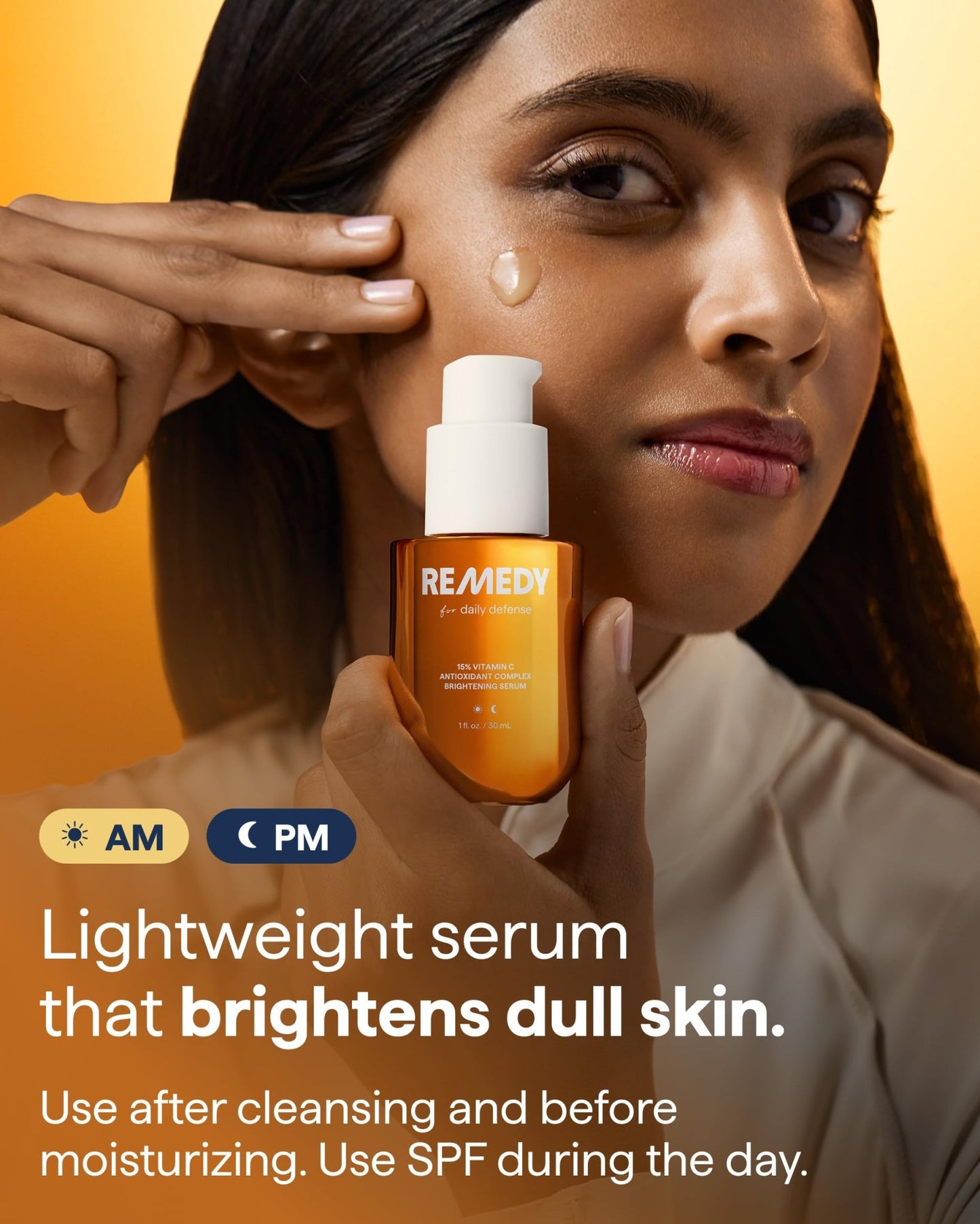 Remedy for Daily Defense | 15% Vitamin C Complex Brightening Serum | Stabilized Vitamin C with Next-Gen Antioxidants, Ferulic Acid, Ectoin - dailyvitalstore