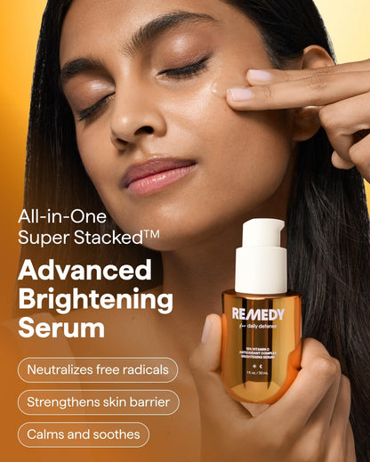 Remedy for Daily Defense | 15% Vitamin C Complex Brightening Serum | Stabilized Vitamin C with Next-Gen Antioxidants, Ferulic Acid, Ectoin - dailyvitalstore