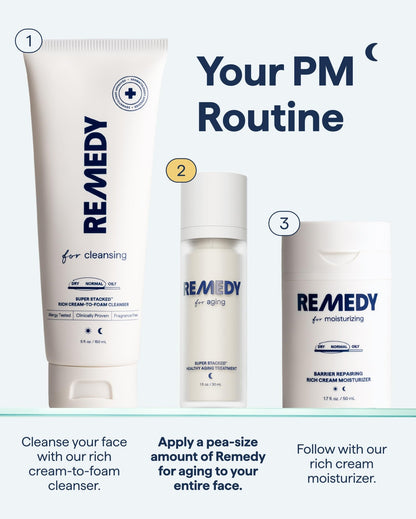 Remedy for Healthy Aging - Retinal, Resveratrol, Glycolic Acid, Argireline, Ferulic Acid, Matrixyl 3000 - Anti-Aging Treatment for Wrinkles, Uneven Texture & Tone - By Dermatologist Dr. Shah - dailyvitalstore