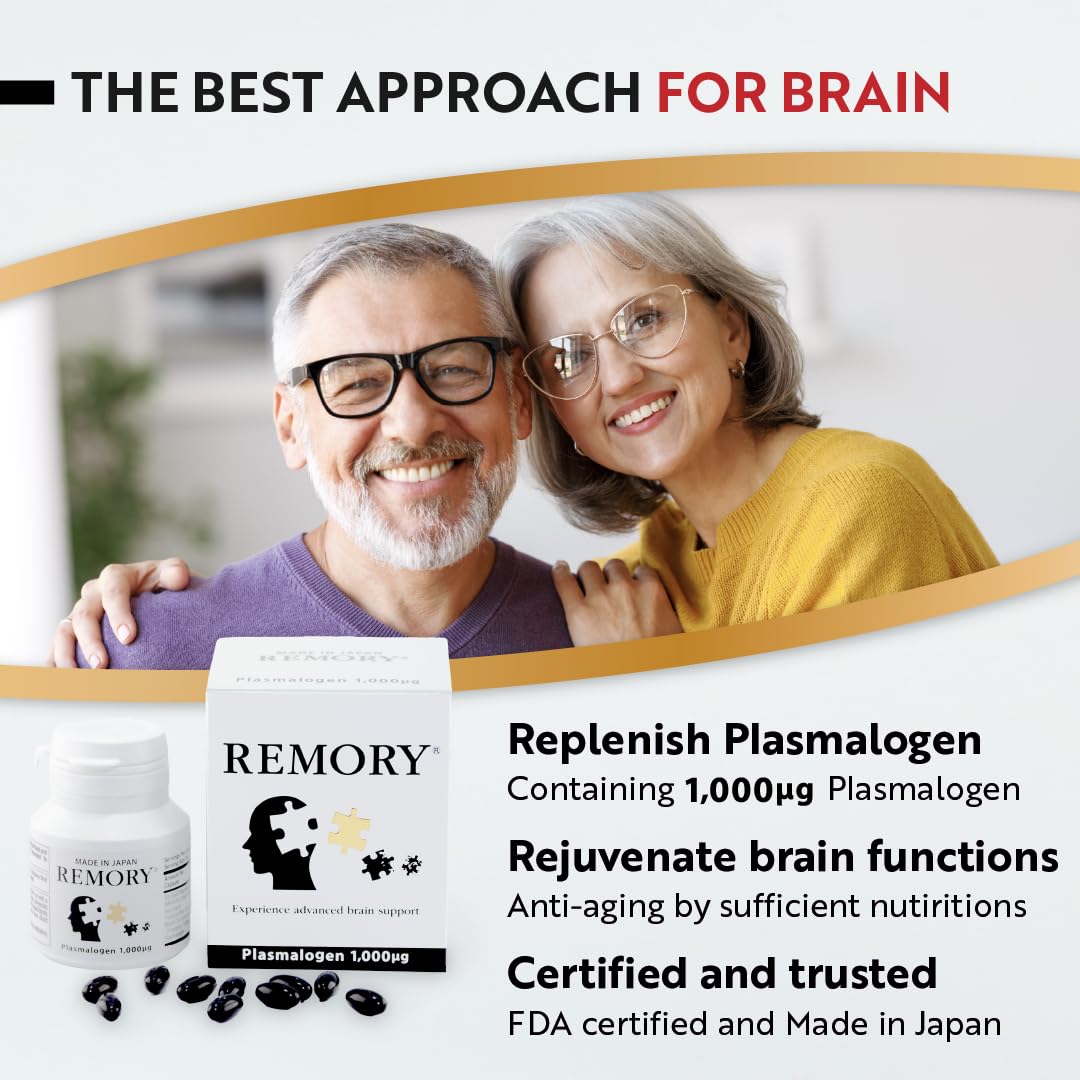 REMORY Plasmalogen Sea Squirt Supplement - Brain Health Supplement - 30 Days Supply - dailyvitalstore