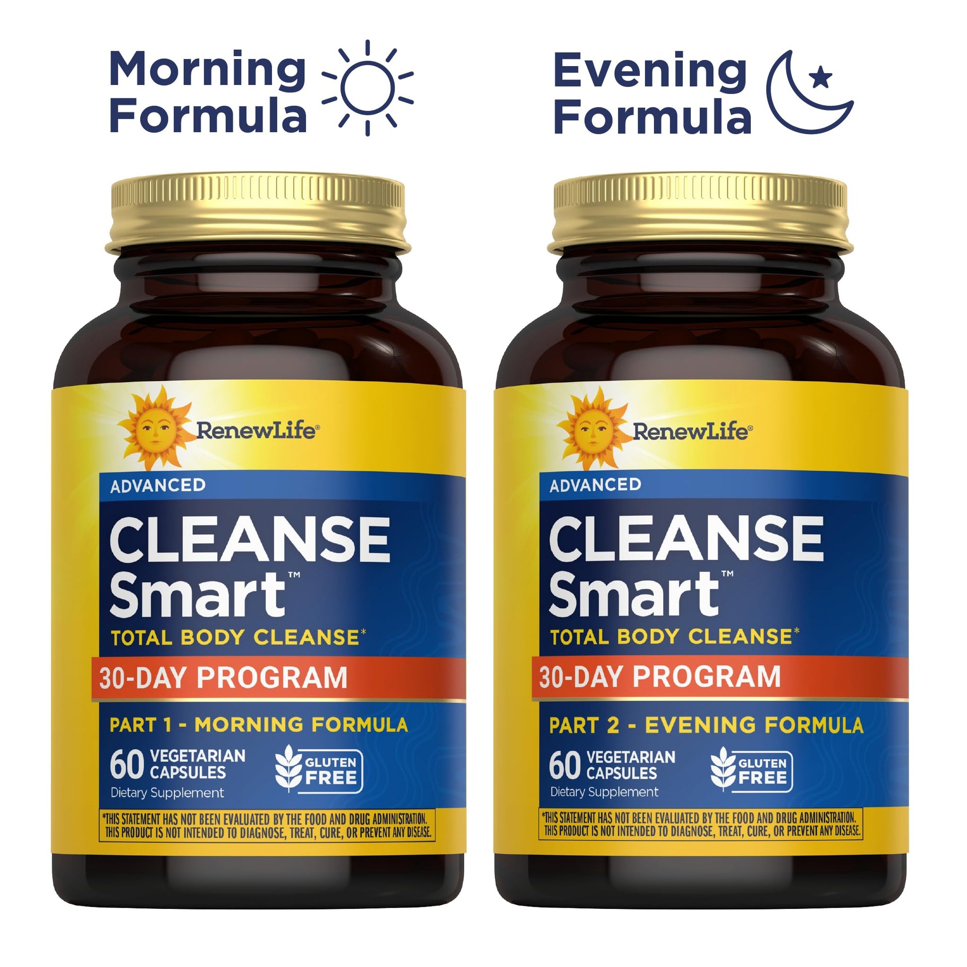 Renew Life Cleanse Smart Advanced Total Body Program, 2-Part Detox Cleanse Promotes Digestive Regularity and Supports Waste Elimination, Herbal Blend - dailyvitalstore