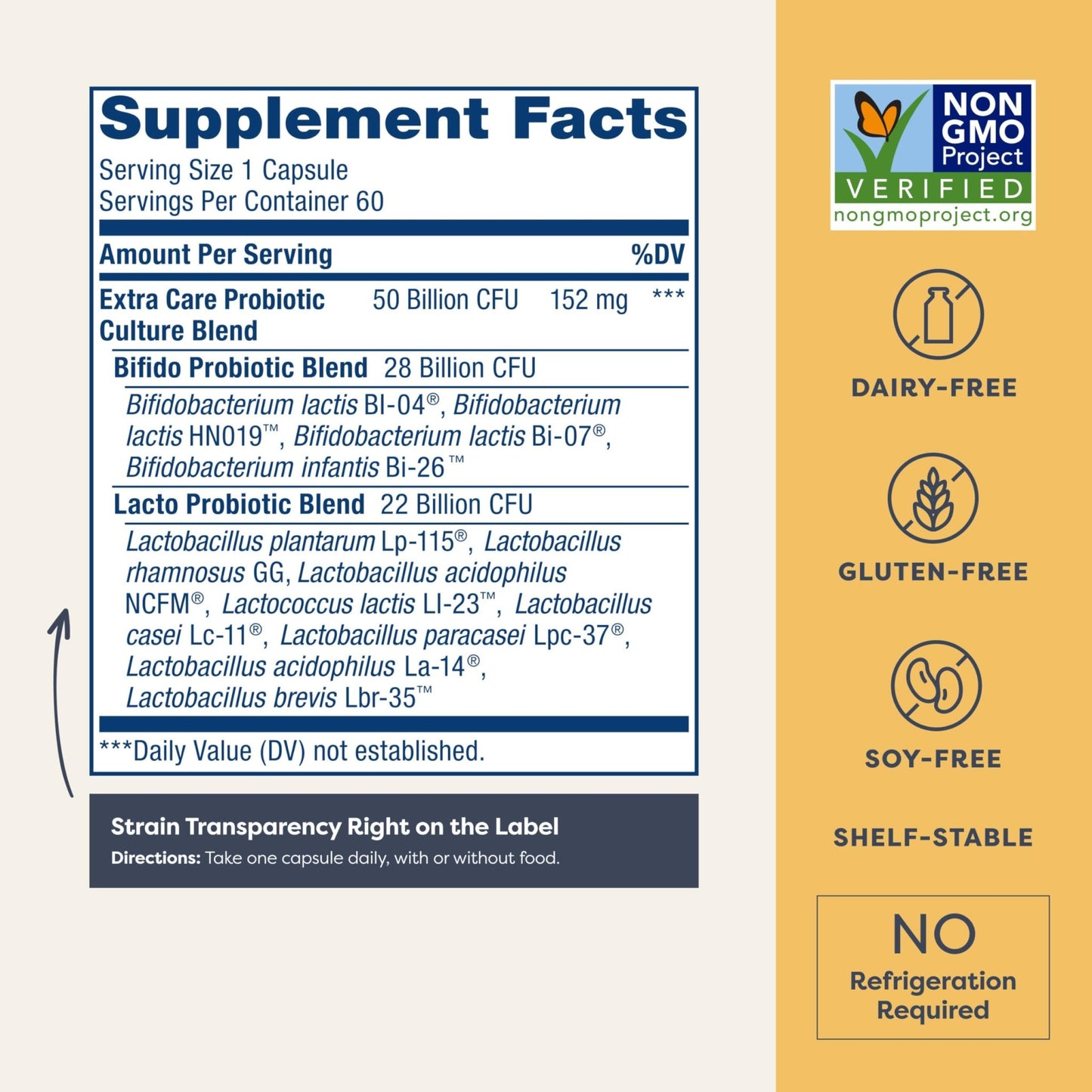 Renew Life Extra Care Digestive Probiotic Capsules, 50 Billion CFU Guaranteed, Daily Supplement Supports Immune, Digestive, Respiratory Health(1), L. Rhamnosus GG - dailyvitalstore