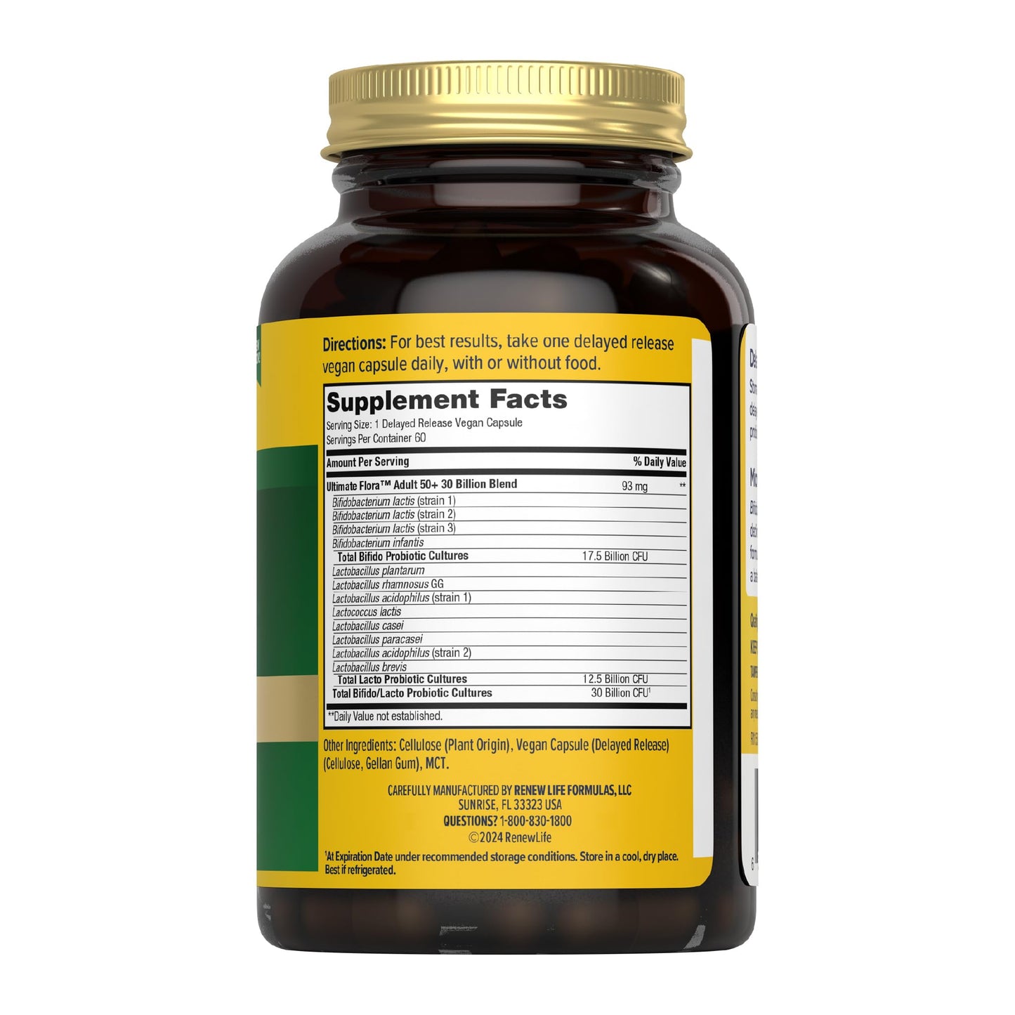 Renew Life Probiotic Adult 50 Plus Probiotic Capsules, Daily Supplement Supports Urinary, Digestive and Immune Health, L. Rhamnosus GG, Dairy - dailyvitalstore