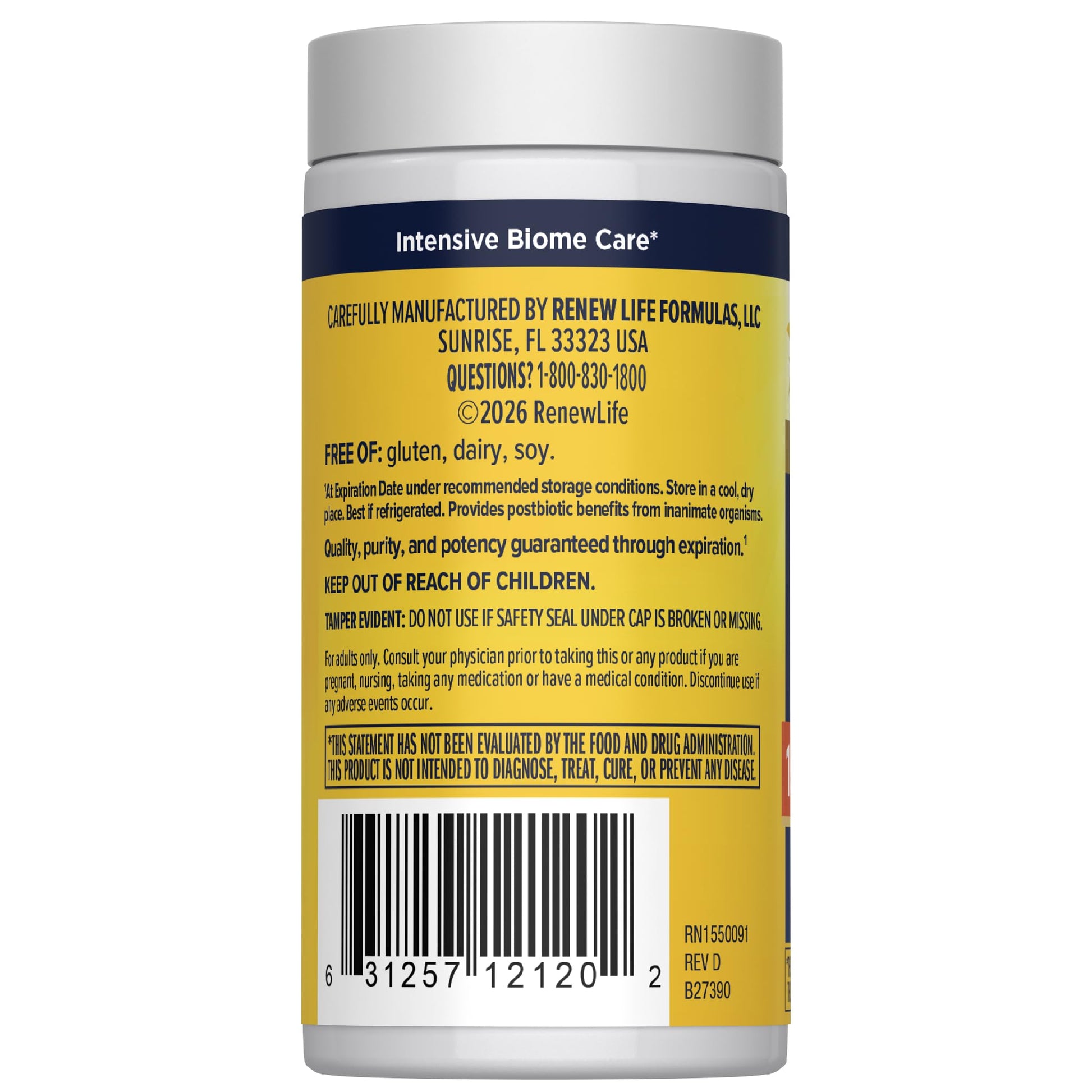 Renew Life Ultimate Flora Adult Ultimate Care Probiotic, 150 Billion, 30 Caps (Package May Vary) - dailyvitalstore