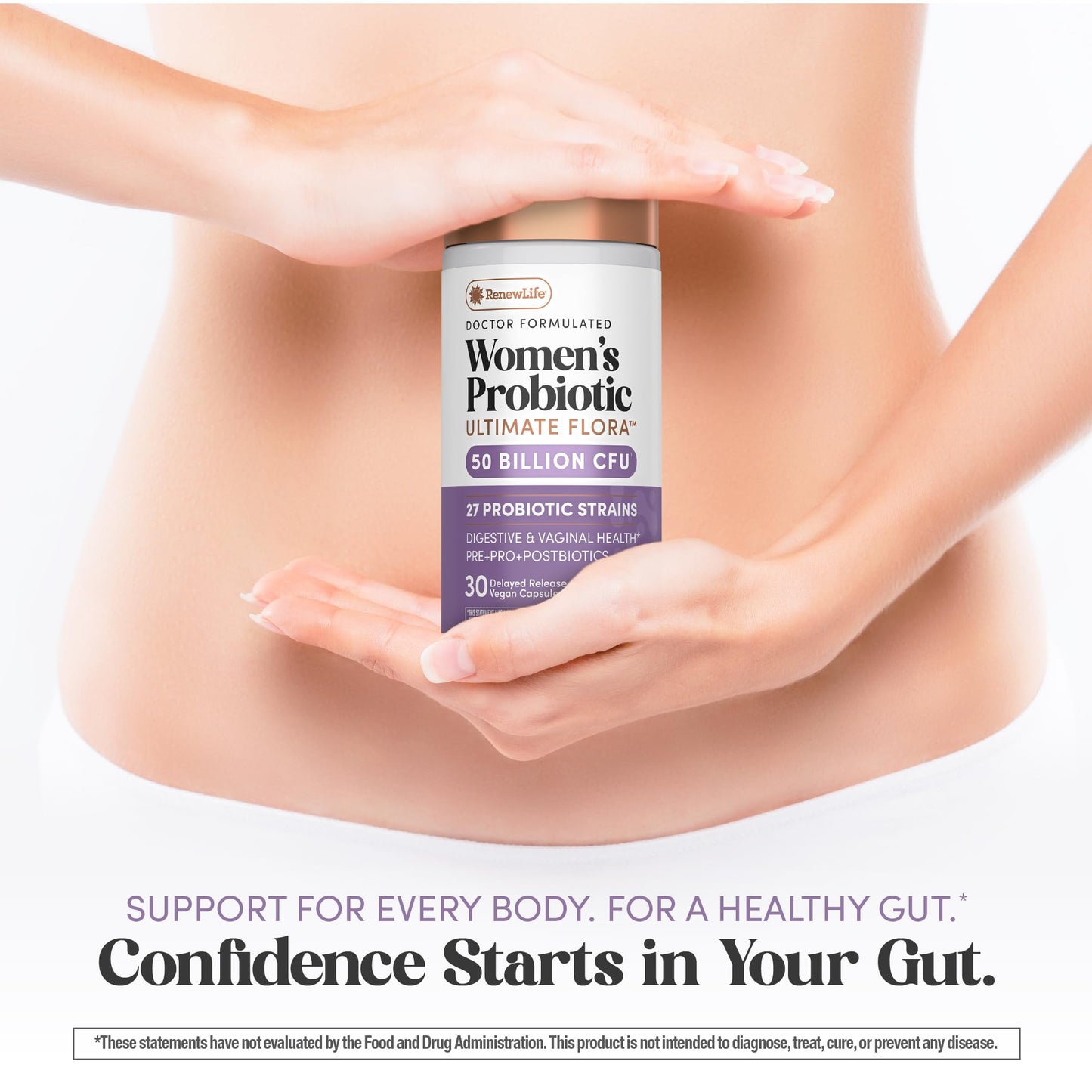 Renew Life Ultimate Flora Probiotics for Women | 50 Billion CFU | 30 Delayed Release Vegan Capsules | Digestive & Vaginal Health | Dairy, Soy and Gluten Free Supplement - dailyvitalstore