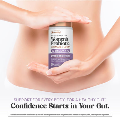 Renew Life Ultimate Flora Probiotics for Women | 50 Billion CFU | 30 Delayed Release Vegan Capsules | Digestive & Vaginal Health | Dairy, Soy and Gluten Free Supplement - dailyvitalstore