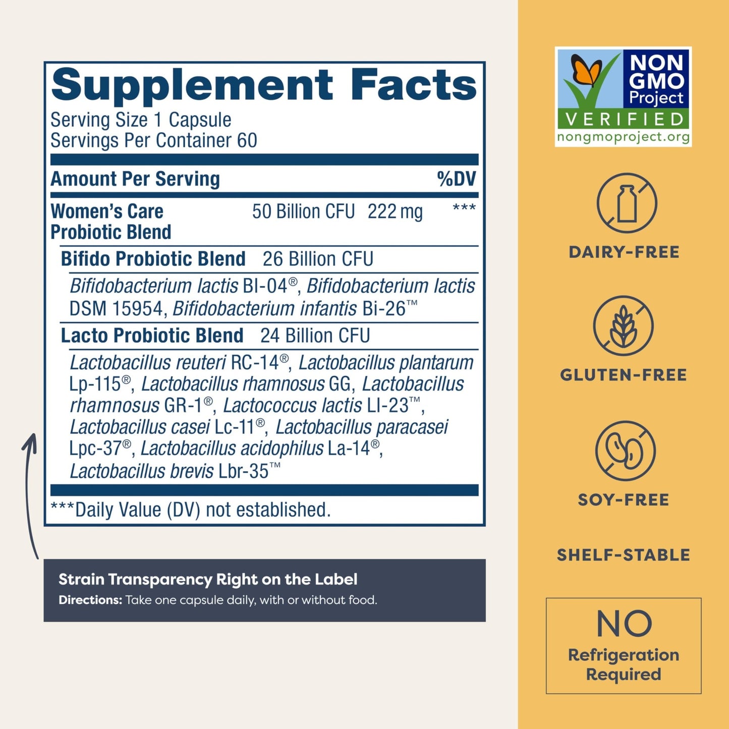 Renew Life Women's Probiotic Capsules, 50 Billion CFU Guaranteed, Supports pH Balance, Vaginal, Urinary, Digestive and Immune Health(2), L. Rhamnosus GG, Dairy, Soy and Gluten-Free, 60 Count - dailyvitalstore
