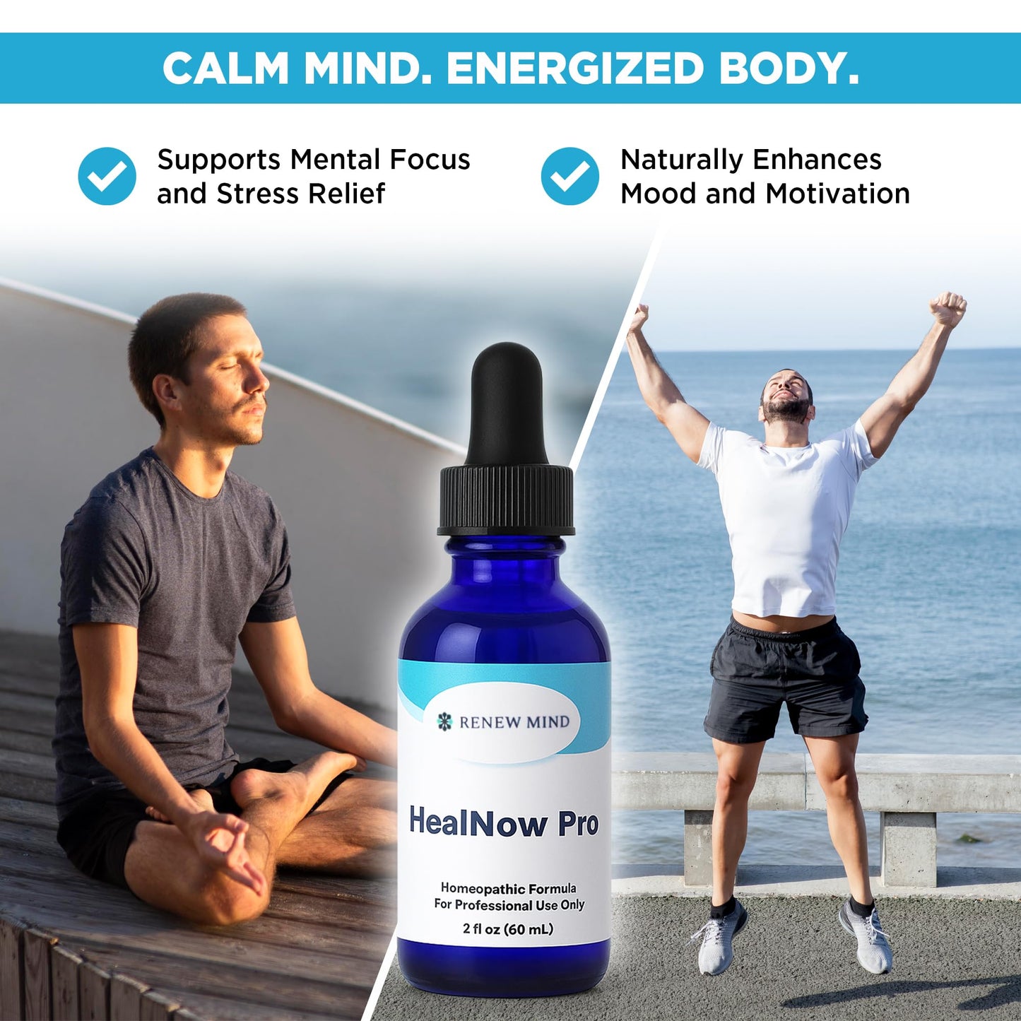 RENEW MIND HealNow Pro Homeopathic Support for Joint Pain, Muscle Aches, Arthritis Pain, and Muscle or Joint Stiffness Professional Grade Formula Promotes Comfort, Mobility & Energy - 2 fl oz - dailyvitalstore