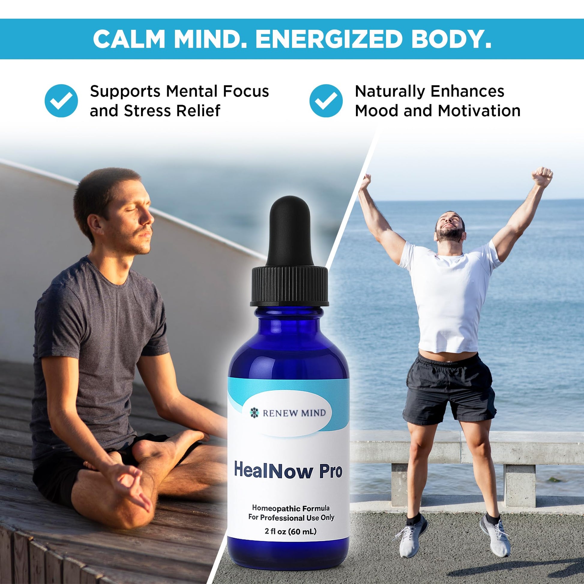 RENEW MIND HealNow Pro Homeopathic Support for Joint Pain, Muscle Aches, Arthritis Pain, and Muscle or Joint Stiffness Professional Grade Formula Promotes Comfort, Mobility & Energy - 2 fl oz - dailyvitalstore