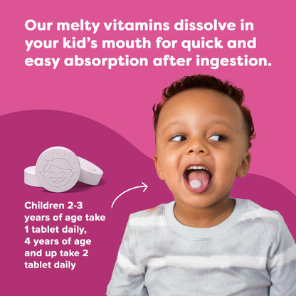 Renzo's Captain Calm Kids Magnesium Supplement with L-Theanine, Dissolvable Kids Vitamins for Relaxation and Mood Support, Sugar-Free Melty Tabs, - dailyvitalstore
