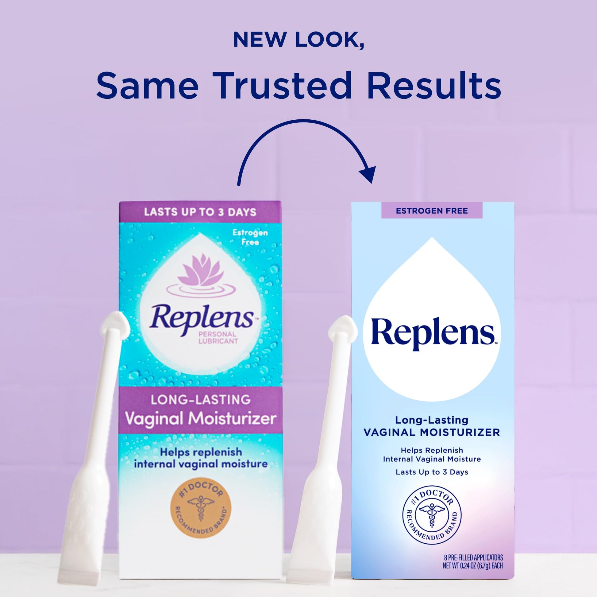 Replens Long Lasting Vaginal Moisturizer for Vaginal Dryness, Doctor Recommended & Estrogen-Free, 8 Pre-Filled Applicators - dailyvitalstore