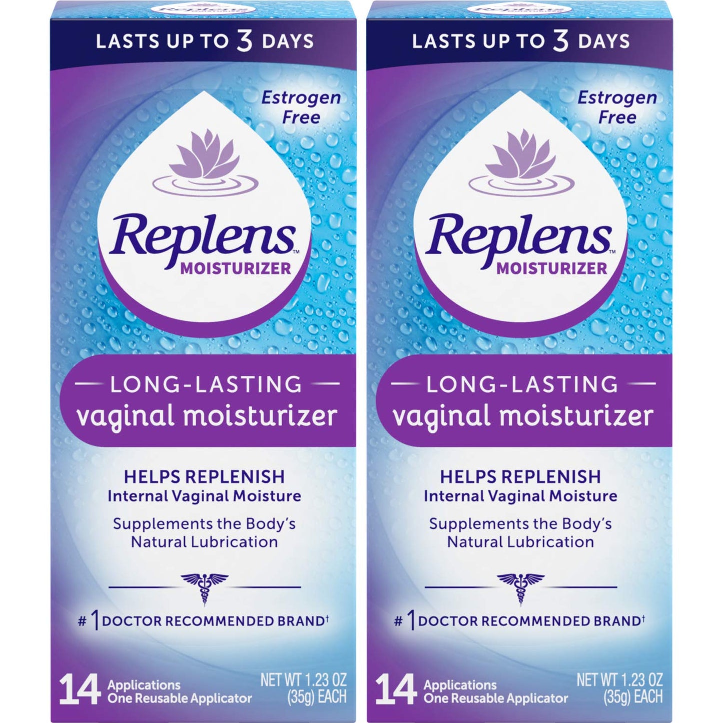 Replens Replens Long Lasting Vaginal Moisturizer, 14 Applications 1.23 oz (Pack of 2) - dailyvitalstore