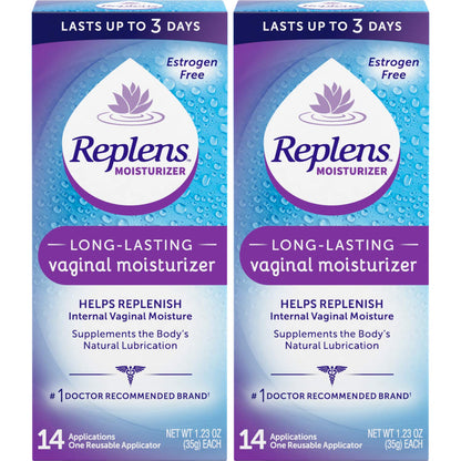 Replens Replens Long Lasting Vaginal Moisturizer, 14 Applications 1.23 oz (Pack of 2) - dailyvitalstore