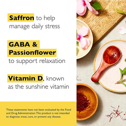RESCUE Bach Plus Mood & Stress Support Gummies, Daytime Dietary Supplement with Passionflower, GABA, Saffron & Vitamin D, Natural Orange Flavor, Vegan & Gluten-Free, 3 Pack, 180 Count Total - dailyvitalstore