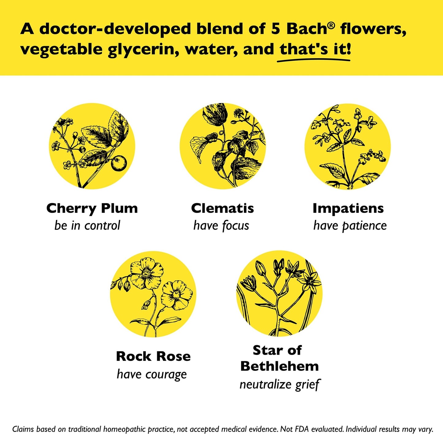 RESCUE Bach Remedy Dropper 20mL, Natural Stress Relief, Homeopathic Flower Essence, Vegan, Gluten & Sugar-Free, Non-Habit Forming (Non-Alcohol Formula) - dailyvitalstore