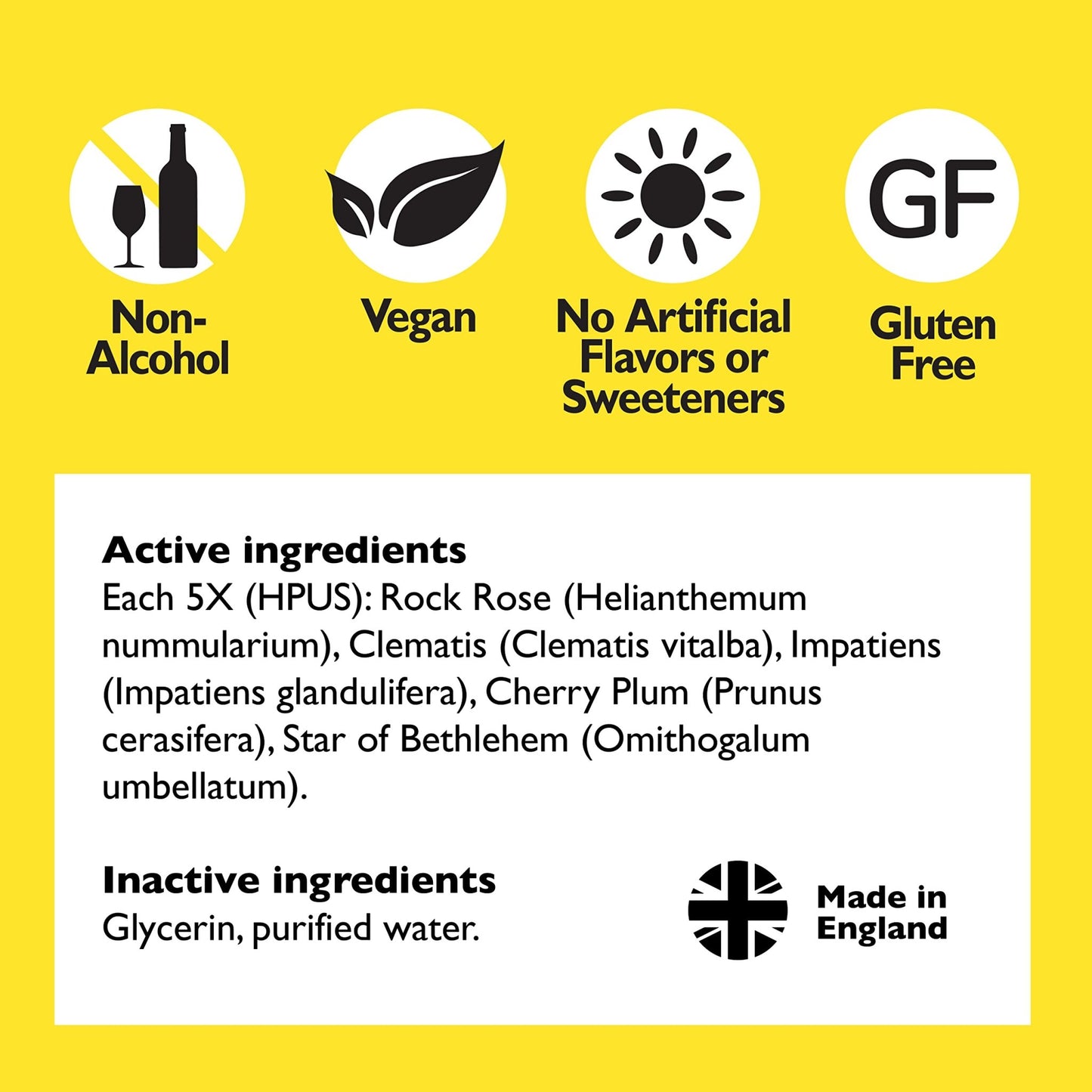 RESCUE Bach Remedy Dropper 20mL, Natural Stress Relief, Homeopathic Flower Essence, Vegan, Gluten & Sugar-Free, Non-Habit Forming (Non-Alcohol Formula) - dailyvitalstore