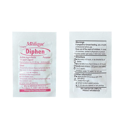 Rescue Essentials Medications Dose Pack–First Aid Refill Kit with Ibuprofen, Acetaminophen, Aspirin, Antihistamine, Anti-Diarrheal & Antacid– Compact Emergency Travel & IFAK Supply-1 Module (30 Doses) - dailyvitalstore