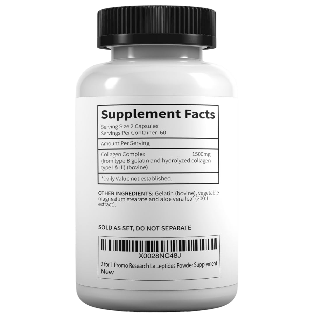 Research Labs 2 for 1 Promo 240 Collagen Pills - 6000 mg Per Day. Grass Fed Anti-Aging Support for Skin, Joints, Tendons, Bones, Hair and Nails. - dailyvitalstore