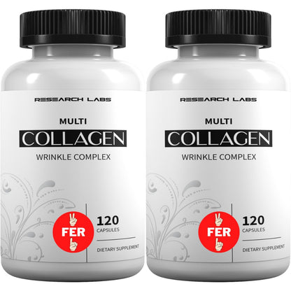 Research Labs 2 for 1 Promo 240 Collagen Pills - 6000 mg Per Day. Grass Fed Anti-Aging Support for Skin, Joints, Tendons, Bones, Hair and Nails. - dailyvitalstore