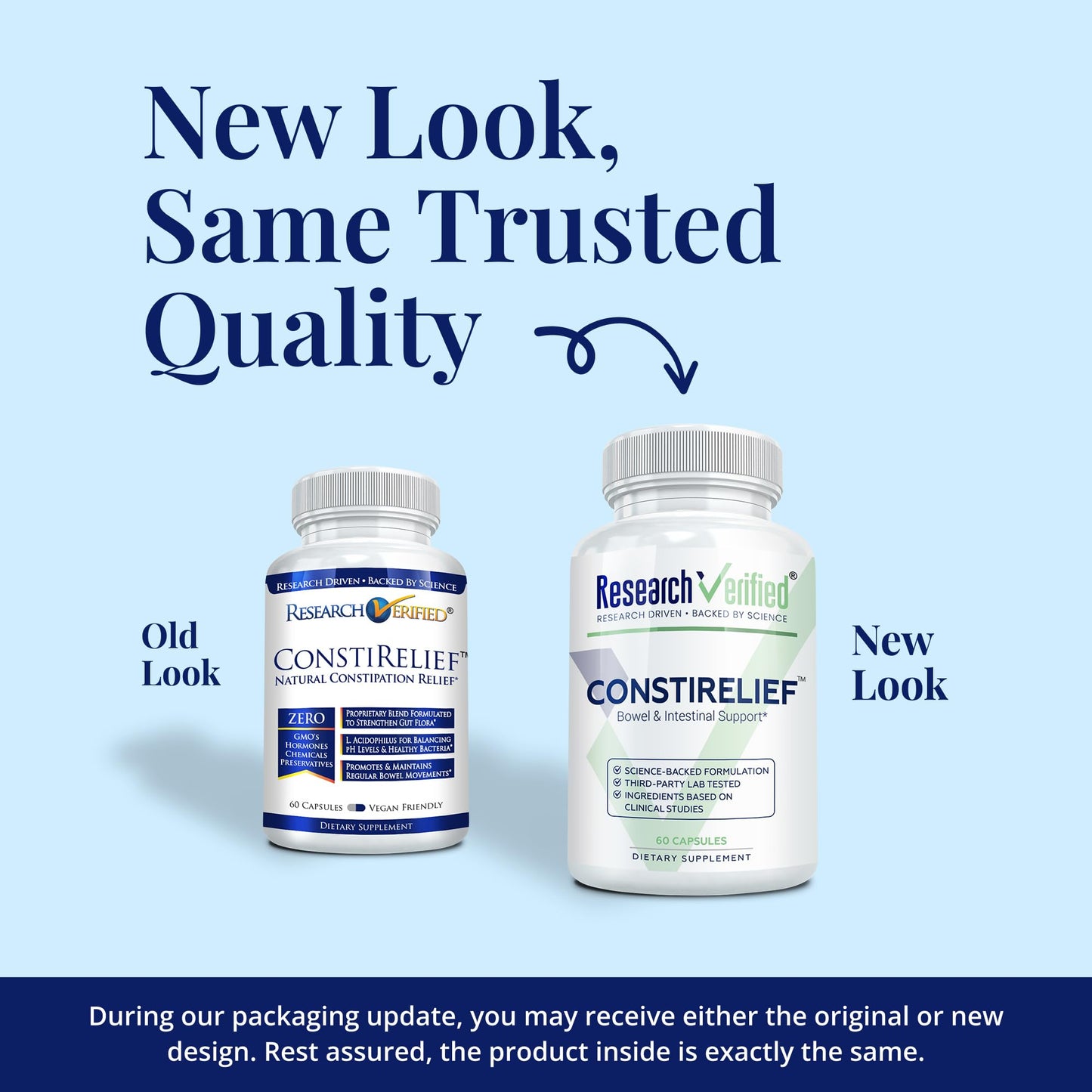 Research Verified ConstiRelief - The best Supplement for Constipation Relief on the market - with L. Acidophilus for long term health and prevention. 100% back guarantee! (Pack of 3) - dailyvitalstore