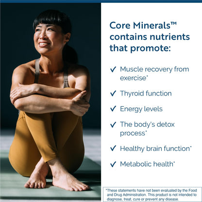Researched Nutritionals Core Minerals - Daily Trace Minerals Supplement - Iron-Free Blend with Vitamin D3, Magnesium Glycinate & Iodine for Thyroid, Bone & Metabolic Support (120 ct) - dailyvitalstore