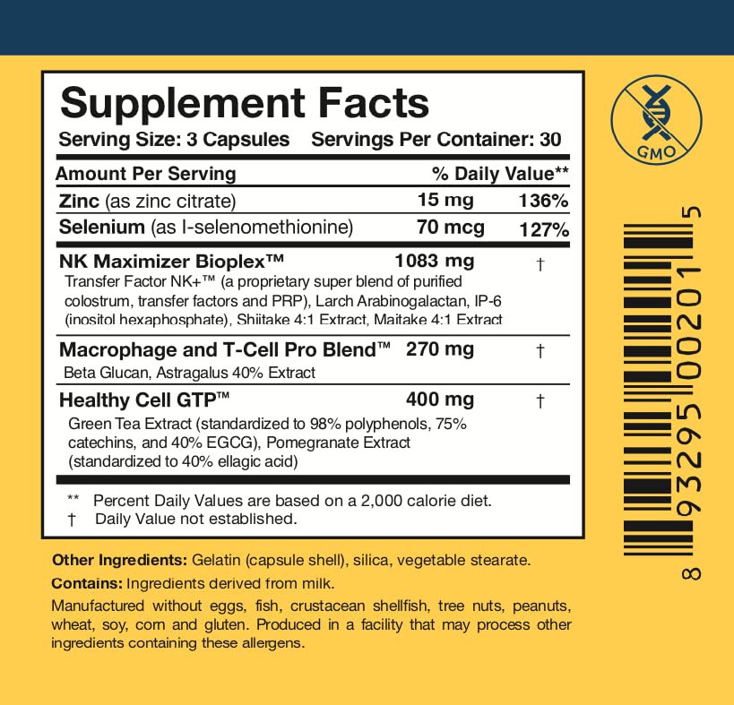 Researched Nutritionals Liposomal Glutathione (450mg) + Colostrum & Mushrooms Supplement for Immune Support - Enhanced Immunity Duo - Tri-Fortify Orange + Transfer Factor Multi-Immune (2 Piece Set) - dailyvitalstore
