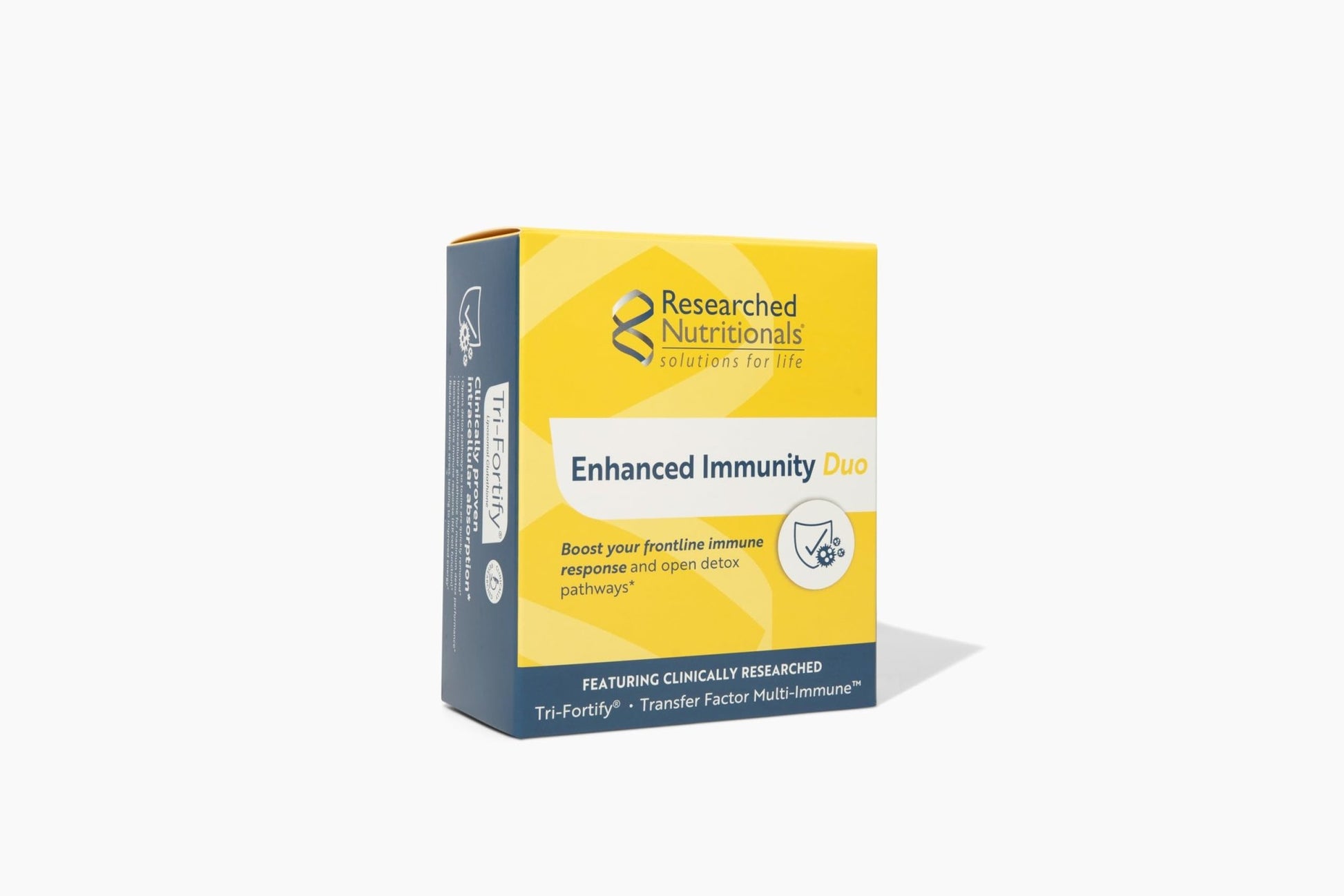 Researched Nutritionals Liposomal Glutathione (450mg) + Colostrum & Mushrooms Supplement for Immunity - Enhanced Immunity Duo - Tri-Fortify Watermelon + Transfer Factor Multi-Immune (2 Piece Set) - dailyvitalstore