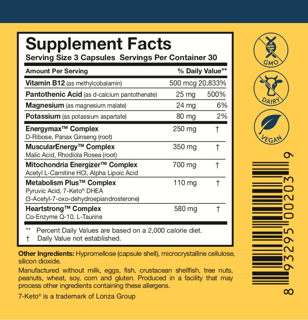 Researched Nutritionals Mens & Womens Vitamins - Optimized Energy Duo - Adrenal Support & Mitochondrial Supplements to Promote Optimal Cellular Energy - ATP 360 & Multi-Plex - dailyvitalstore