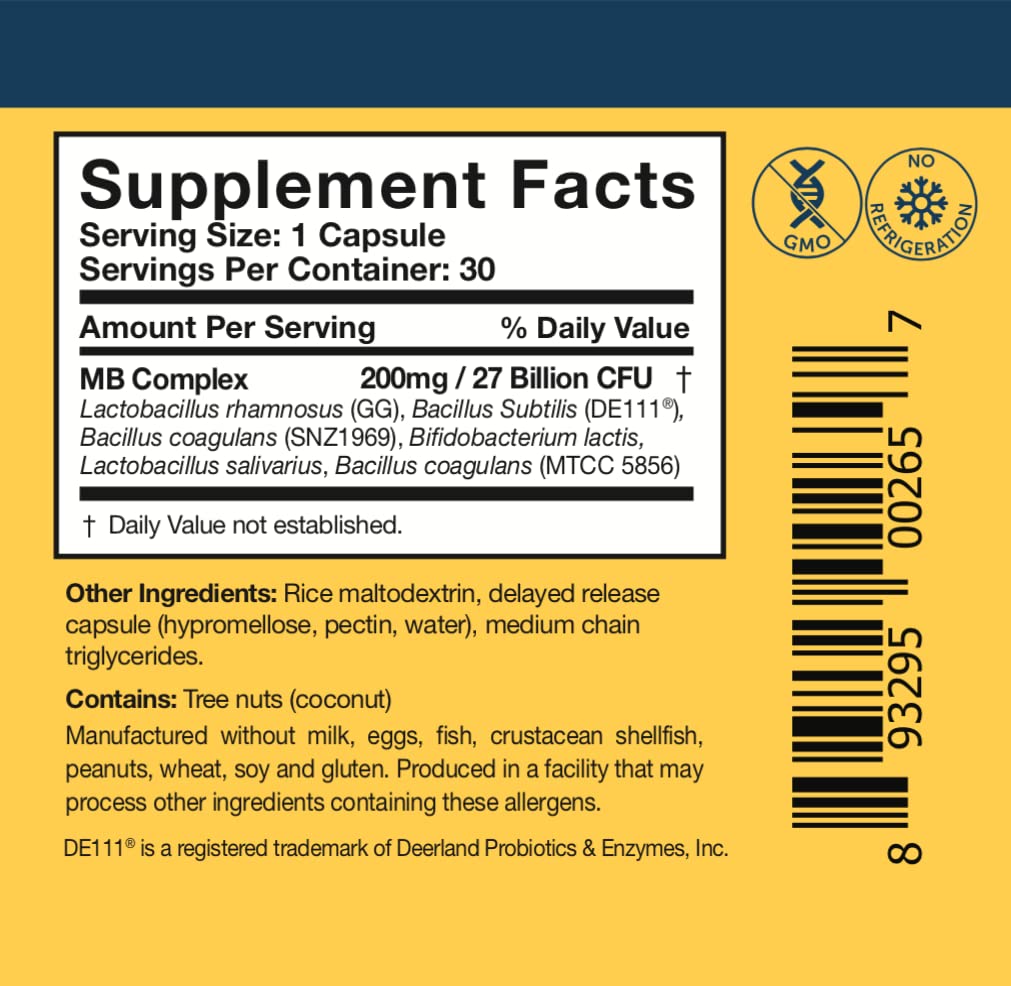 Researched Nutritionals Multi-Biome - Dual-Action Probiotics for Women & Men - Spore + Live Strain Formula with Delayed-Release Capsules for Gut Health, Histamine & Immune Support (30 ct) - dailyvitalstore