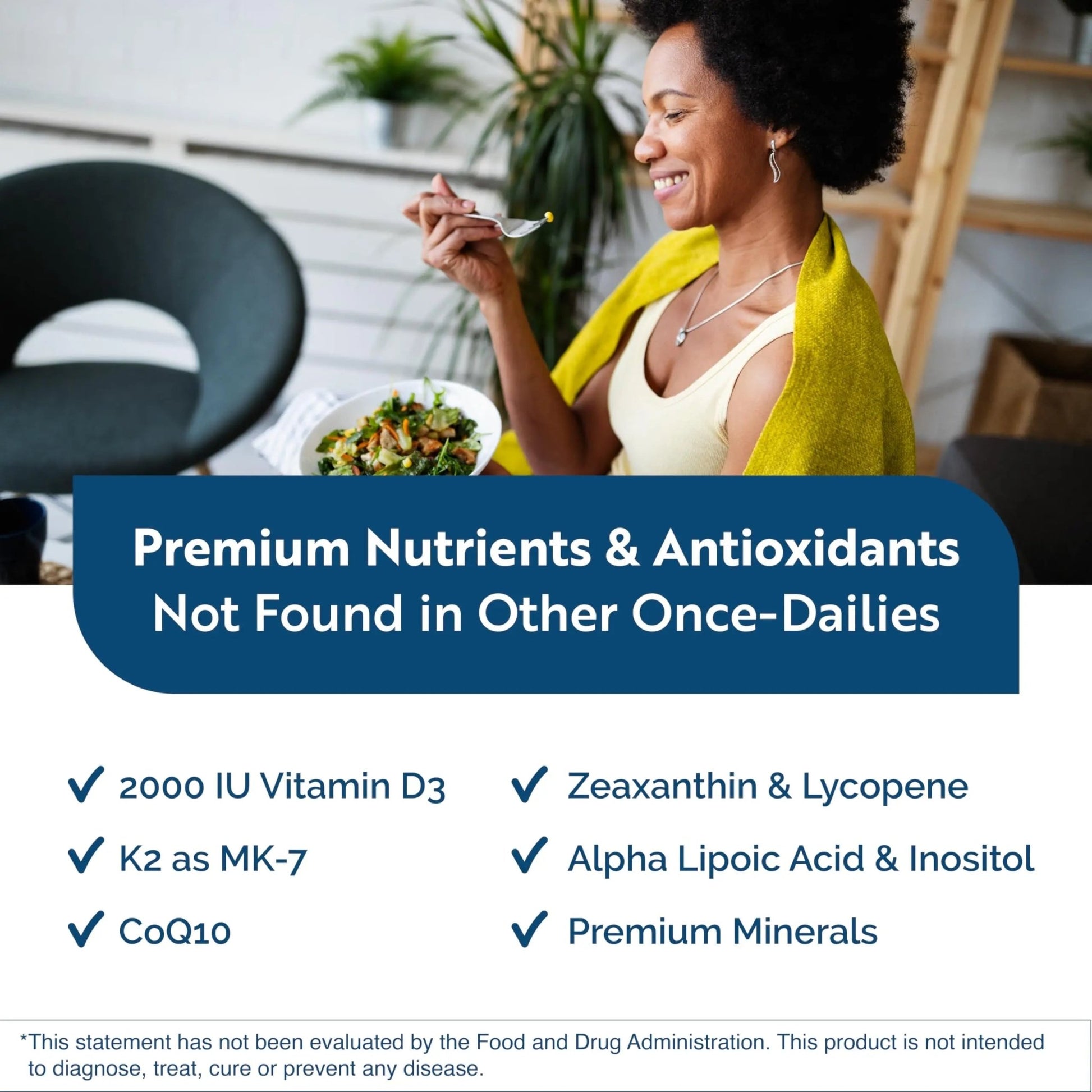 Researched Nutritionals Physician's Daily + D3 Supplement - Daily Multivitamin for Men and Women with Vitamin D3 2000iu - dailyvitalstore