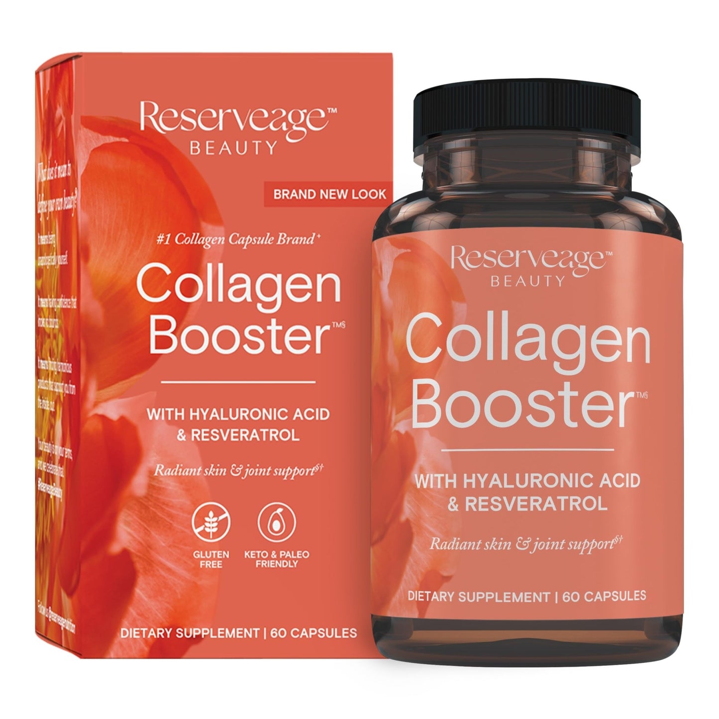 Reserveage Beauty Collagen Booster - Supplement for Skincare & Joint Health - Supports Healthy Collagen Production for Women - 60 Capsules (30 Servings) - dailyvitalstore