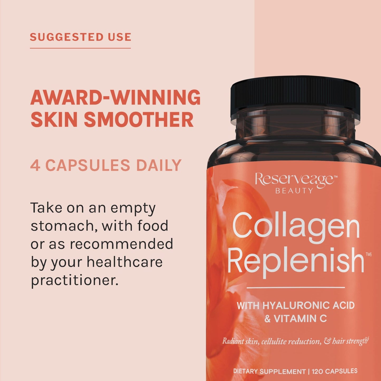 Reserveage Beauty Collagen Replenish - Collagen Booster & Supplement for Healthy Skin Care & Hair Growth - dailyvitalstore