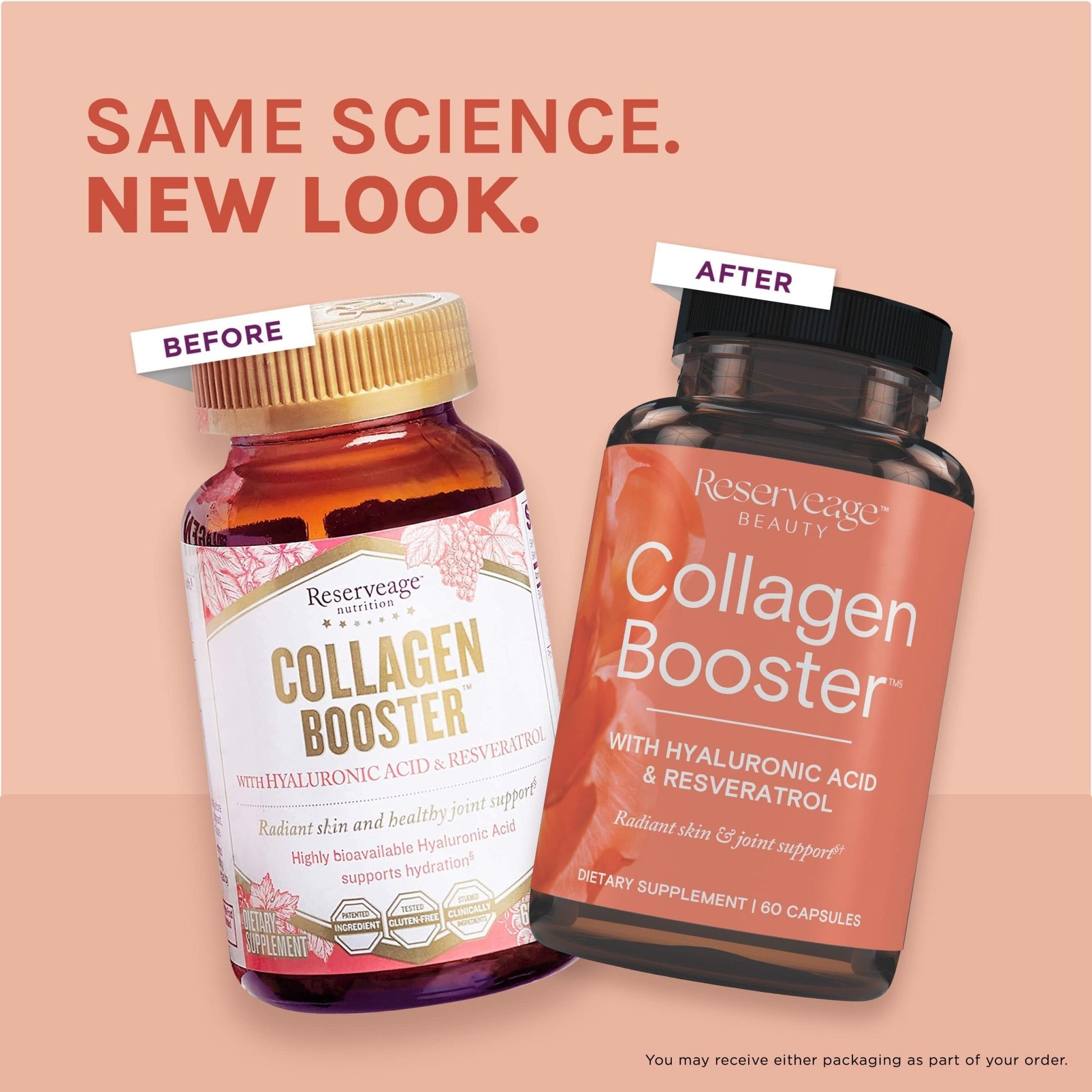 Reserveage Ultra Collagen Booster & Keratin Hair Booster - Features Dermaval, Biotin & Resveratrol - Support Hair & Skin - 60 Ultra Collagen Capsules, 60 Keratin Capsules - dailyvitalstore