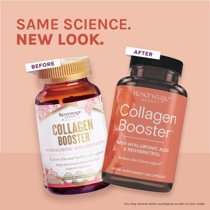 Reserveage Ultra Collagen Booster & Keratin Hair Booster - Features Dermaval, Biotin & Resveratrol - Support Hair & Skin - 60 Ultra Collagen Capsules, 60 Keratin Capsules - dailyvitalstore