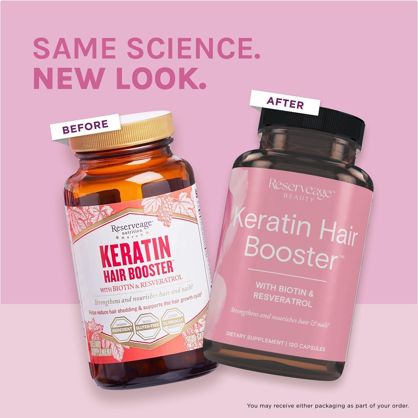 Reserveage Ultra Collagen Booster & Keratin Hair Booster - Features Dermaval, Biotin & Resveratrol - Support Hair & Skin - 90 Ultra Collagen Booster Capsules, 120 Keratin Hair Booster Capsules - dailyvitalstore